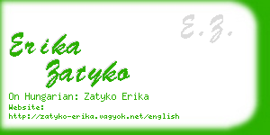 erika zatyko business card